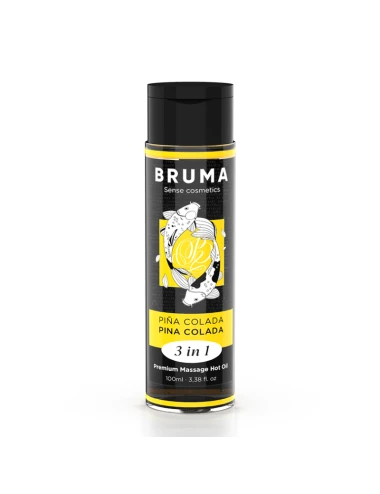 BRUMA - OLIO DA MASSAGGIO PREMIUM EFFETTO CALORE SAPORE PINA COLADA 3 IN 1 - 100 ML