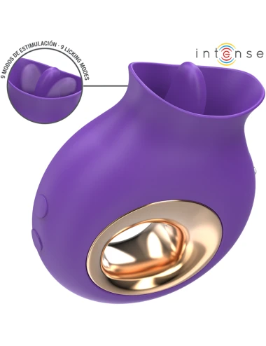 INTENSE - STIMOLATORE CLITORIDEO TULI 9 VIBRAZIONI E 9 OSCILLAZIONI VIOLA