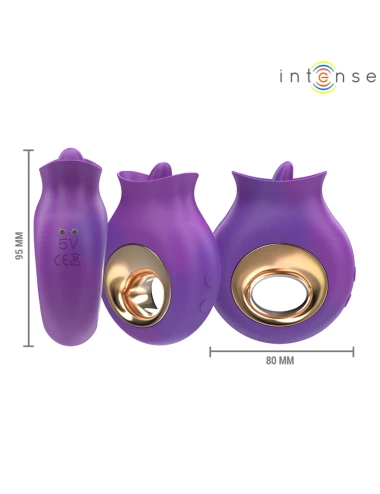 INTENSE - STIMOLATORE CLITORIDEO TULI 9 VIBRAZIONI E 9 OSCILLAZIONI VIOLA