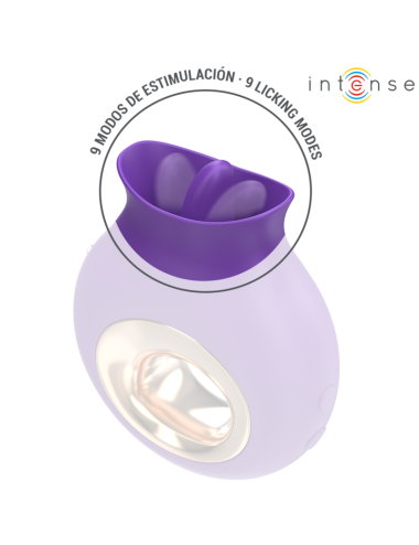 INTENSE - STIMOLATORE CLITORIDEO TULI 9 VIBRAZIONI E 9 OSCILLAZIONI VIOLA