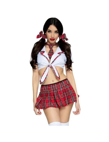 LEG AVENUE - COSTUME CLASSICO MISS COLLEGIATE ROSSO/BIANCO S/M