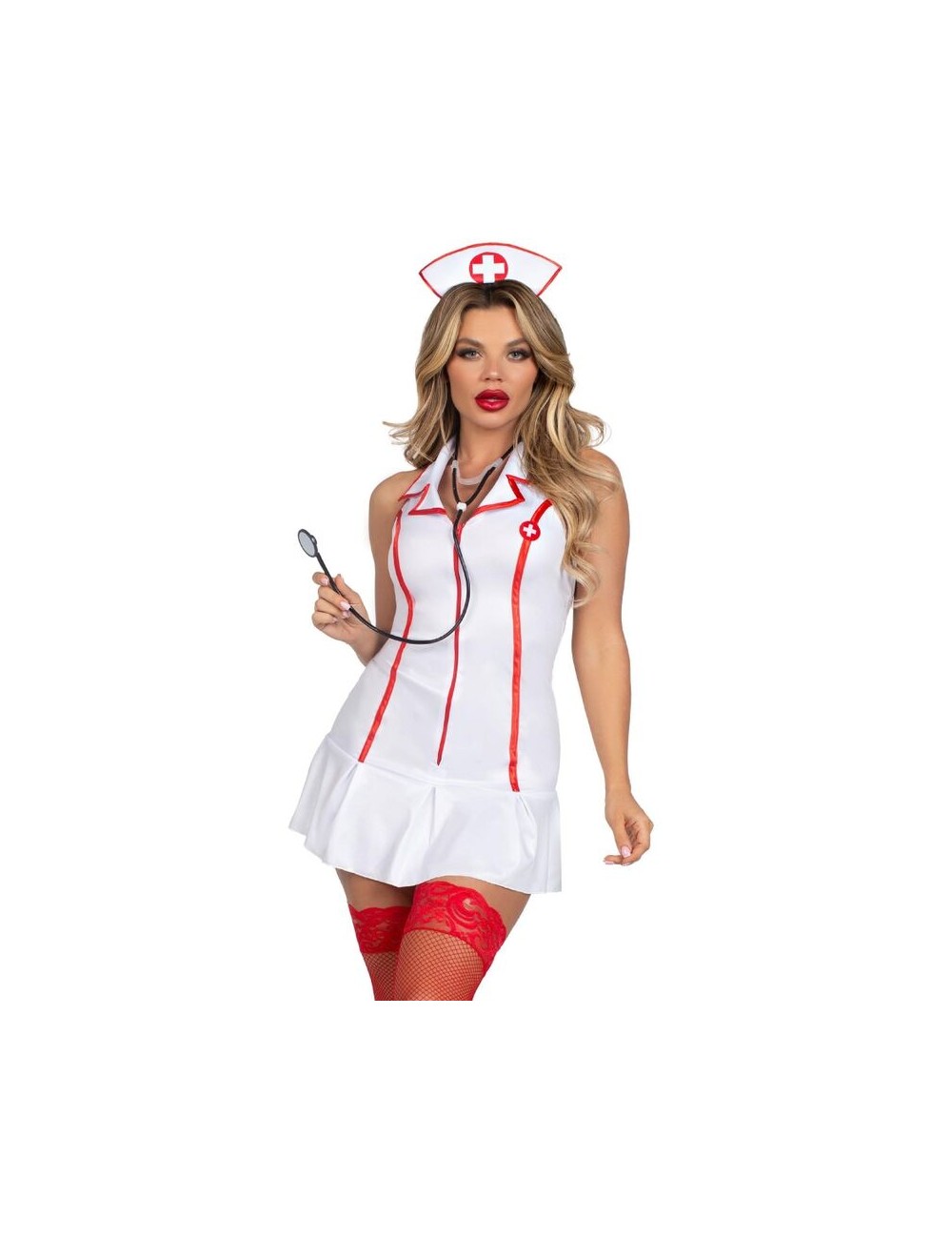 LEG AVENUE - COSTUME DA CAPO INFERMIERA BIANCO S/M LEG AVENUE - COSTUME DA CAPO INFERMIERA BIANCO S/M