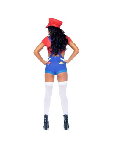 LEG AVENUE - COSTUME SEXY MARIO BROS ROSSO/BLU S