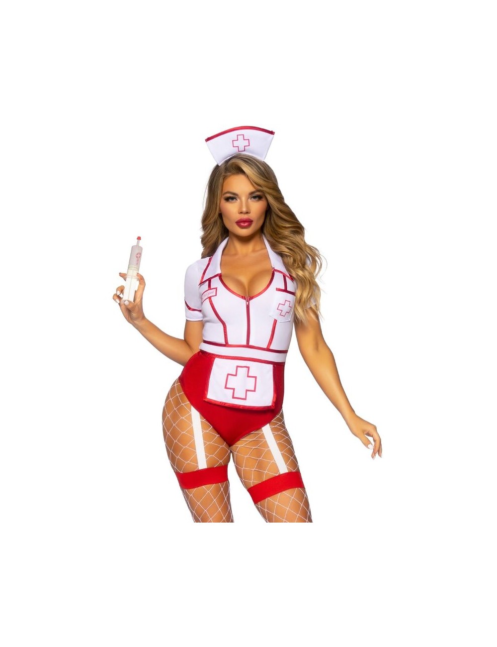 LEG AVENUE - COSTUME DA INFERMIERA SEXY ROSSO/BIANCO S LEG AVENUE - COSTUME DA INFERMIERA SEXY ROSSO/BIANCO S