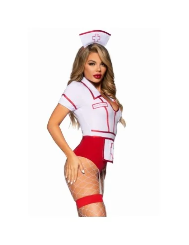 LEG AVENUE - COSTUME DA INFERMIERA SEXY ROSSO/BIANCO S
