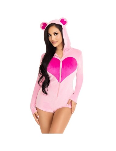 LEG AVENUE - BODY IN VELLUTO ORSETTO ROSA S
