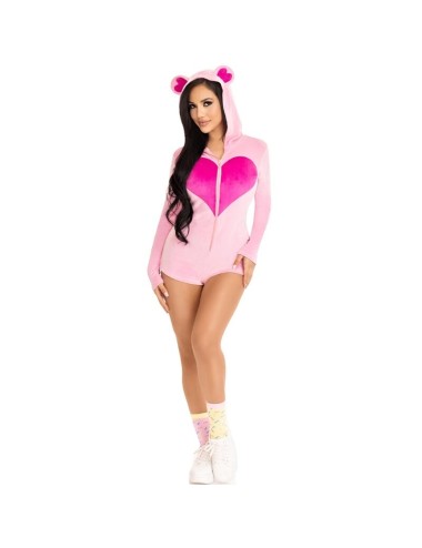LEG AVENUE - BODY IN VELLUTO ORSETTO ROSA S