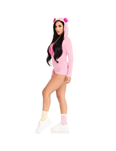 LEG AVENUE - BODY IN VELLUTO ORSETTO ROSA S