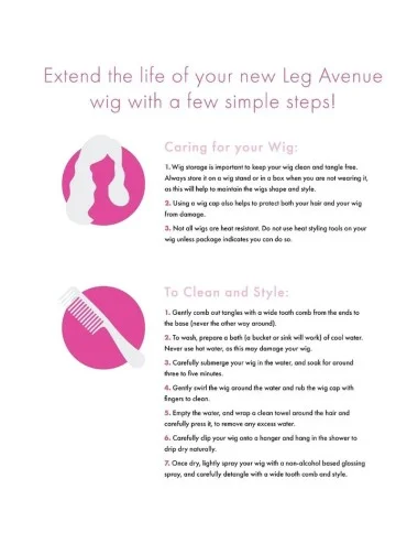 LEG AVENUE - PARRUCCA BIANCA TAGLIO BOB FOSFORESCENTE