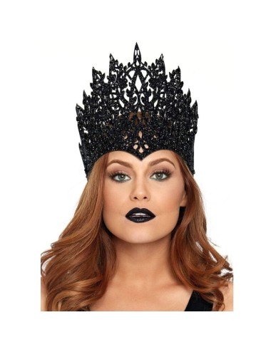 LEG AVENUE - CORONA CON GLITTER E GIOIELLO NERO