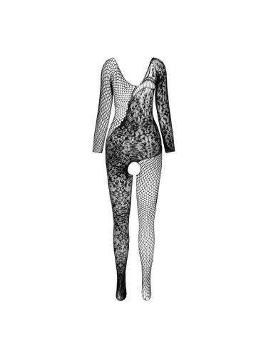 PASSION - BS 107 BODYSTOCKING BIANCO TAGLIA UNICA