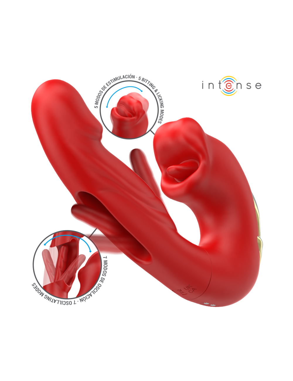 INTENSE - NATHY DOPPIO VIBRATORE CON STIMOLANTE MULTIFUNZIONE BOCCA ROSSO INTENSE - NATHY DOPPIO VIBRATORE CON STIMOLANTE MULTIFUNZIONE BOCCA ROSSO