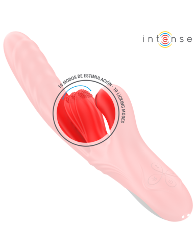 INTENSE - KAROL VIBRATORE MULTIFUNZIONE SPINTA & STIMOLAZIONE & ASPIRAZIONE ROSSO