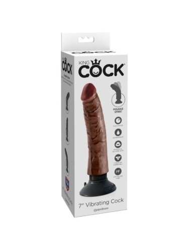 KING COCK - CAZZO VIBRANTE MARRONE 17