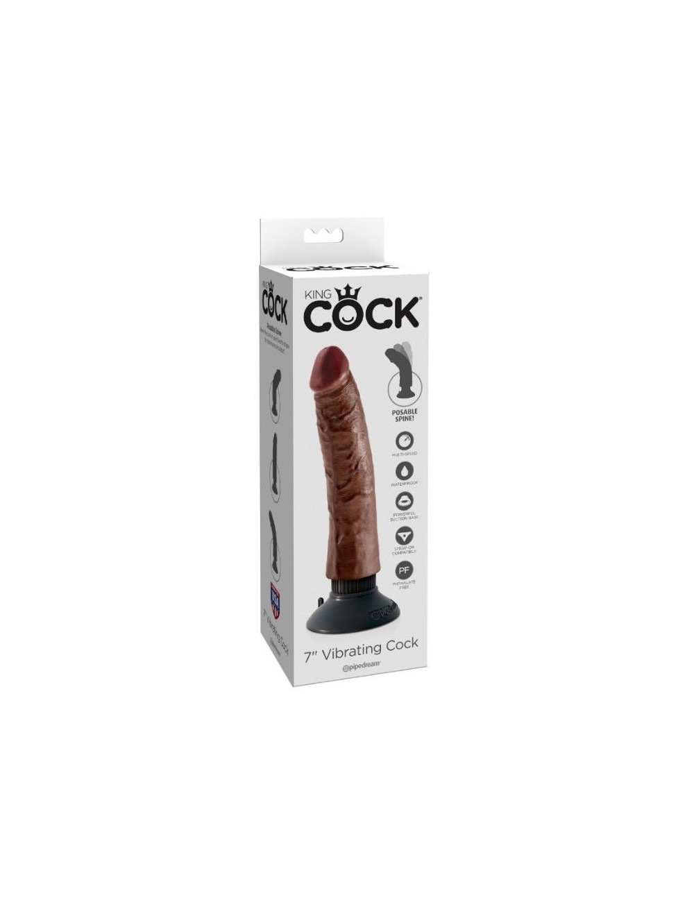 KING COCK - CAZZO VIBRANTE MARRONE 17