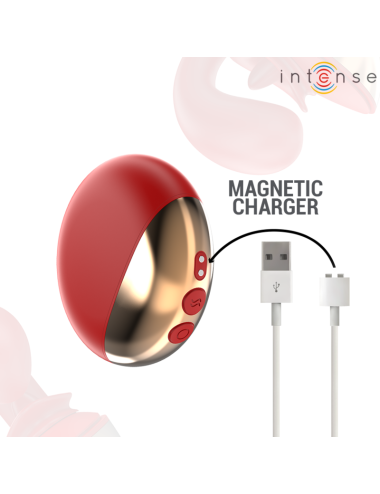 INTENSE - VIBRATORE E STIMOLATORE MARIAH A FORMA DI U 10 VIBRAZIONI ROSSO