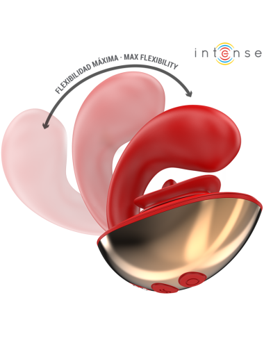 INTENSE - VIBRATORE E STIMOLATORE MARIAH A FORMA DI U 10 VIBRAZIONI ROSSO