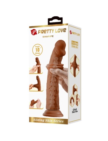 PRETTY LOVE - SHARIFE DILDO REALISTICO 25 CM MARRONE