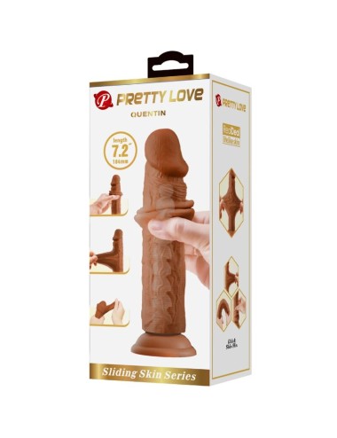 PRETTY LOVE - QUENTIN DILDO REALISTICO 18 CM MARRONE