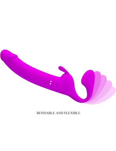 PRETTY LOVE - ZANINI STRAPLESS STRAP-ON 10 VIBRAZIONI VIOLA