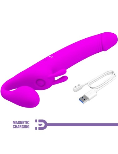 PRETTY LOVE - ZANINI STRAPLESS STRAP-ON 10 VIBRAZIONI VIOLA
