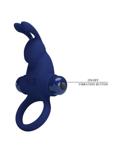 PRETTY LOVE - JIRO ANELLO CONIGLIO CON VIBRAZIONE BLU