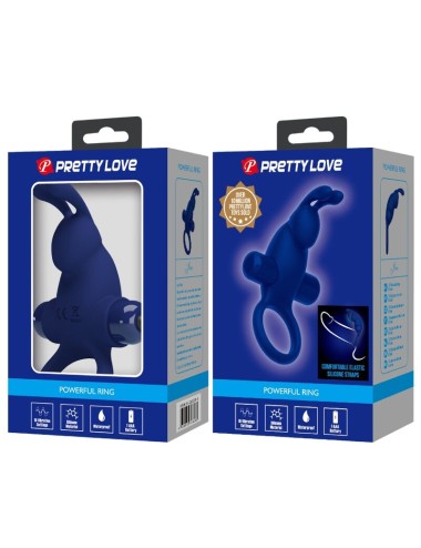 PRETTY LOVE - JIRO ANELLO CONIGLIO CON VIBRAZIONE BLU
