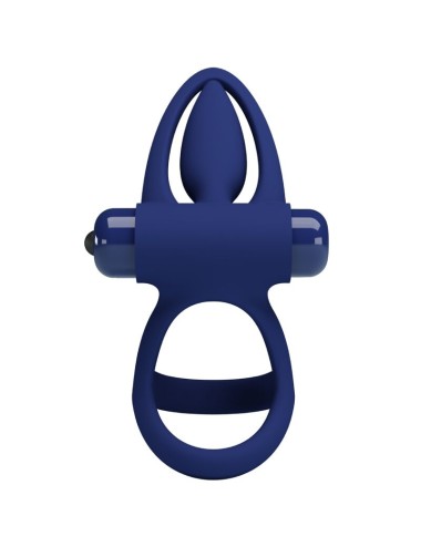 PRETTY LOVE - MAT DOPPIO ANELLO CON VIBRAZIONE E STIMOLATORE BLU