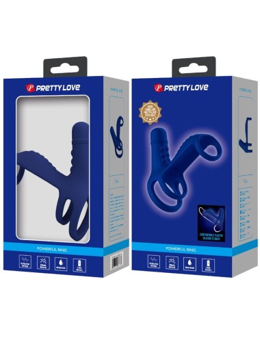 PRETTY LOVE - ANELLO VIBRANTE ELISH CON ESTENSIONE BLU