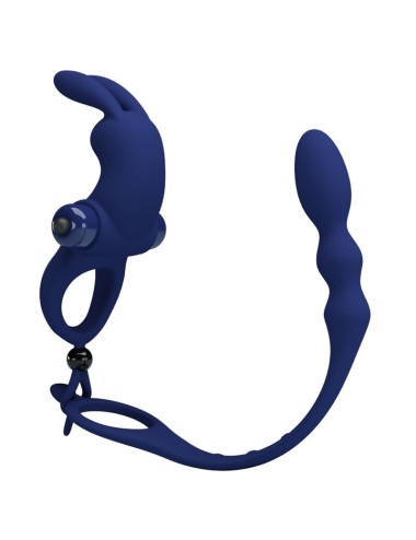 PRETTY LOVE - AYAD ANELLO VIBRATORE RABBIT CON SPINA BLU