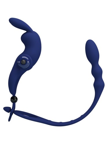 PRETTY LOVE - AYAD ANELLO VIBRATORE RABBIT CON SPINA BLU