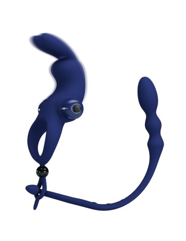 PRETTY LOVE - AYAD ANELLO VIBRATORE RABBIT CON SPINA BLU