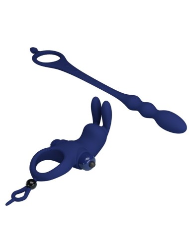 PRETTY LOVE - AYAD ANELLO VIBRATORE RABBIT CON SPINA BLU