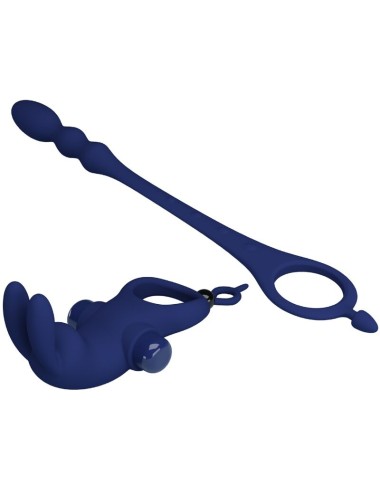 PRETTY LOVE - AYAD ANELLO VIBRATORE RABBIT CON SPINA BLU