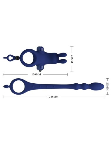 PRETTY LOVE - AYAD ANELLO VIBRATORE RABBIT CON SPINA BLU