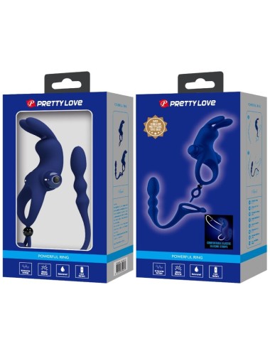 PRETTY LOVE - AYAD ANELLO VIBRATORE RABBIT CON SPINA BLU