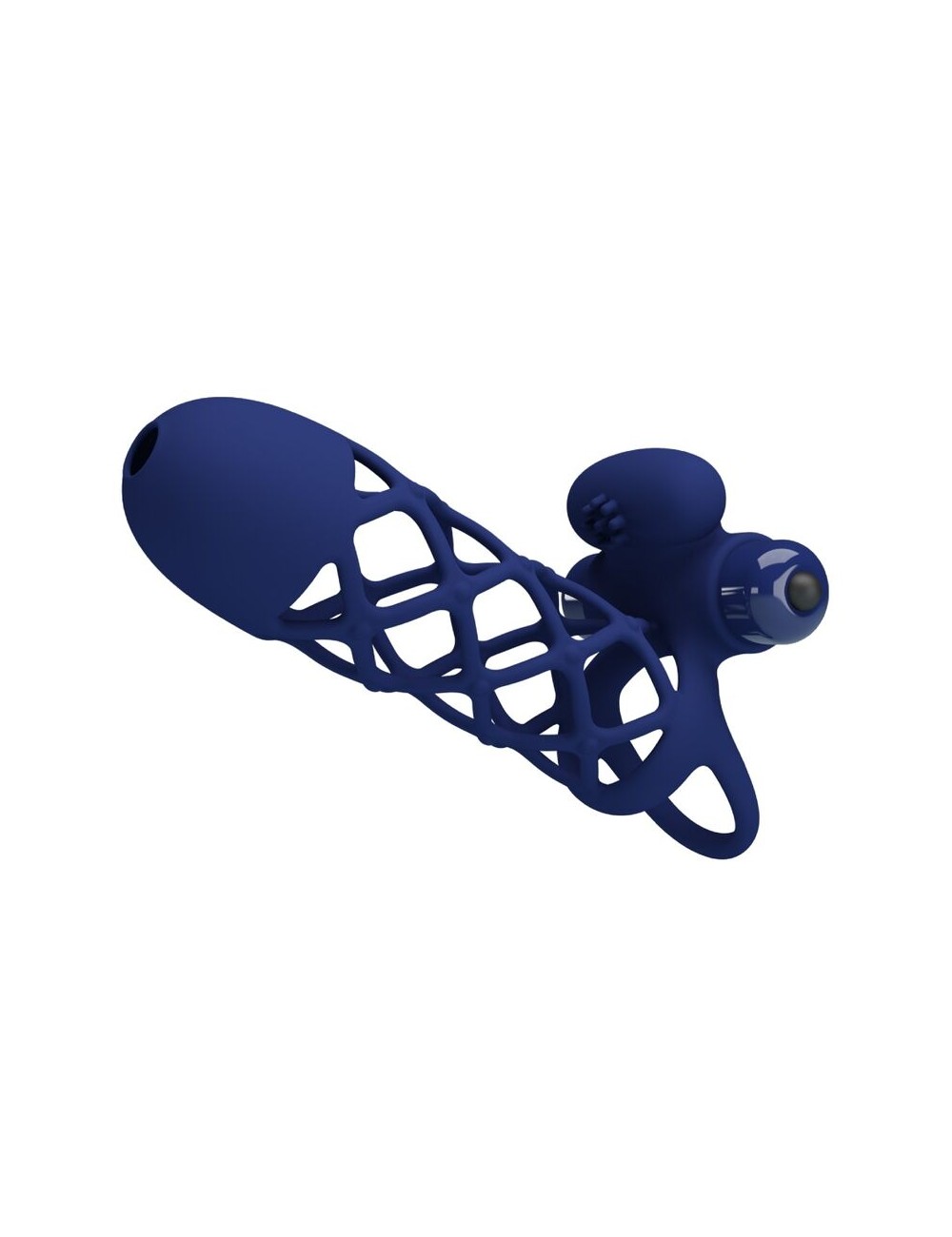 PRETTY LOVE - GIANN ANELLO VIBRATORE CON GUAINA IN SILICONE BLU PRETTY LOVE - GIANN ANELLO VIBRATORE CON GUAINA IN SILICONE BLU