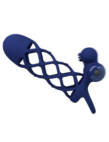 PRETTY LOVE - GIANN ANELLO VIBRATORE CON GUAINA IN SILICONE BLU