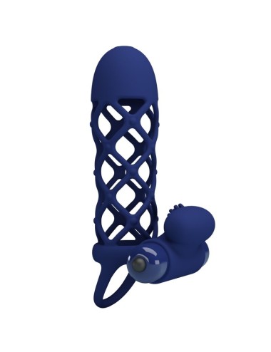 PRETTY LOVE - GIANN ANELLO VIBRATORE CON GUAINA IN SILICONE BLU