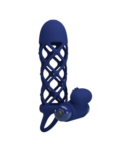 PRETTY LOVE - GIANN ANELLO VIBRATORE CON GUAINA IN SILICONE BLU