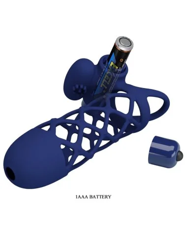 PRETTY LOVE - GIANN ANELLO VIBRATORE CON GUAINA IN SILICONE BLU