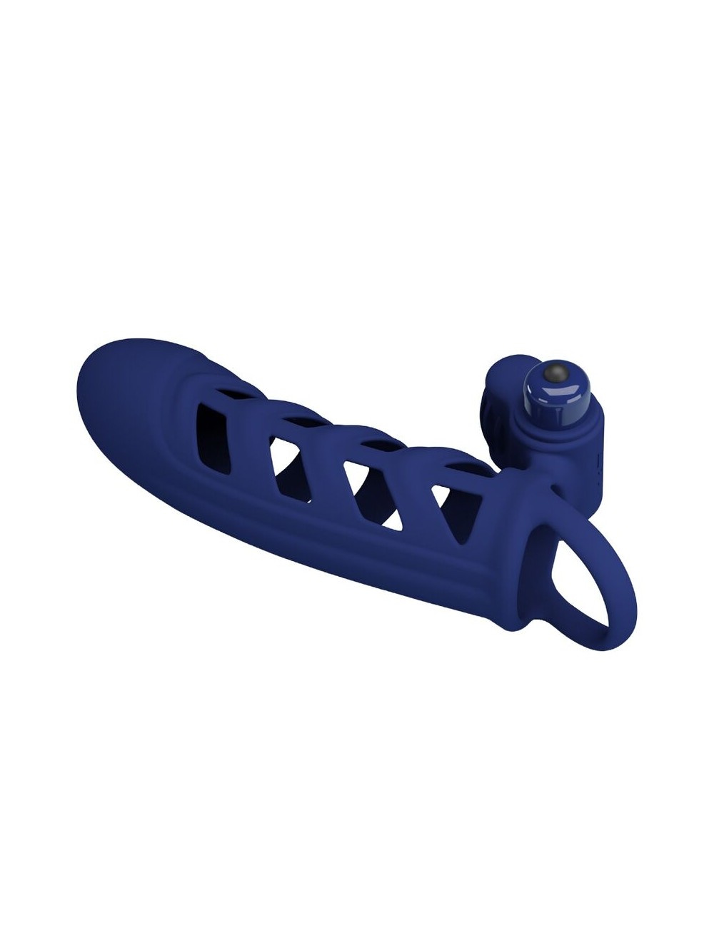 PRETTY LOVE - ALTAF ANELLO VIBRATORE CON GUAINA IN SILICONE BLU PRETTY LOVE - ALTAF ANELLO VIBRATORE CON GUAINA IN SILICONE BLU