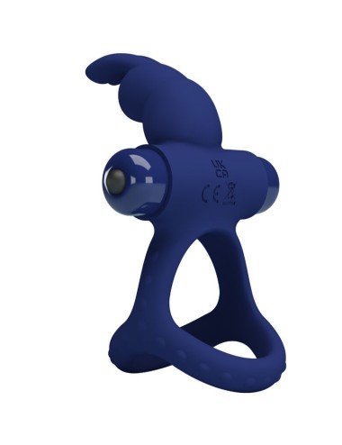 PRETTY LOVE - LUCHITO ANELLO VIBRANTE DOPPIO CONIGLIO BLU