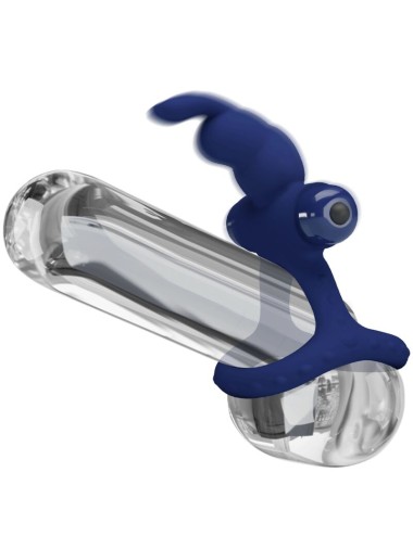 PRETTY LOVE - LUCHITO ANELLO VIBRANTE DOPPIO CONIGLIO BLU