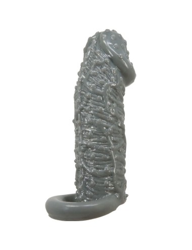 PRETTY LOVE - MODELLO REALISTICO DI INGRANDIMENTO E MANICA DI RITARDO PER IL PENE 2 GRIGIO