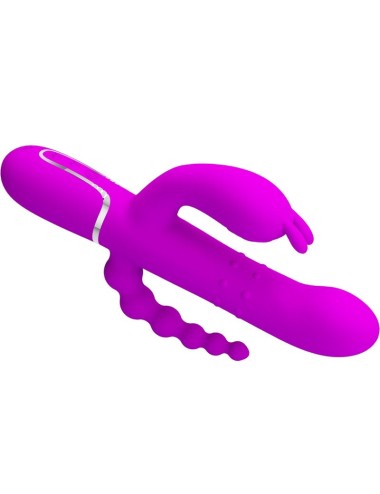 PRETTY LOVE - CAMMY VIBRATORE TRIPLO MULTIFUNZIONE 4 IN 1 ROSA