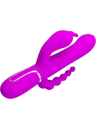 PRETTY LOVE - CAMMY VIBRATORE TRIPLO MULTIFUNZIONE 4 IN 1 ROSA