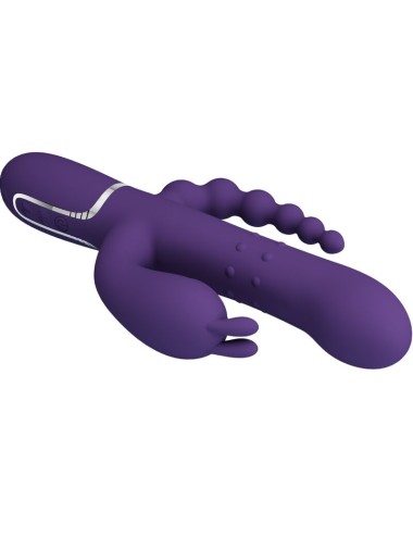 PRETTY LOVE - CAMMY VIBRATORE TRIPLO MULTIFUNZIONE 4 IN 1 VIOLA