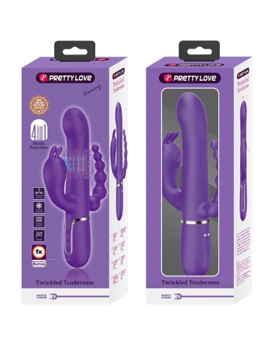 PRETTY LOVE - CAMMY VIBRATORE TRIPLO MULTIFUNZIONE 4 IN 1 VIOLA