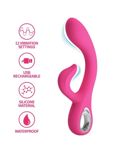 PRETTY LOVE - VIBRATORE FRITZ RABBIT 12 VIBRAZIONI ROSA